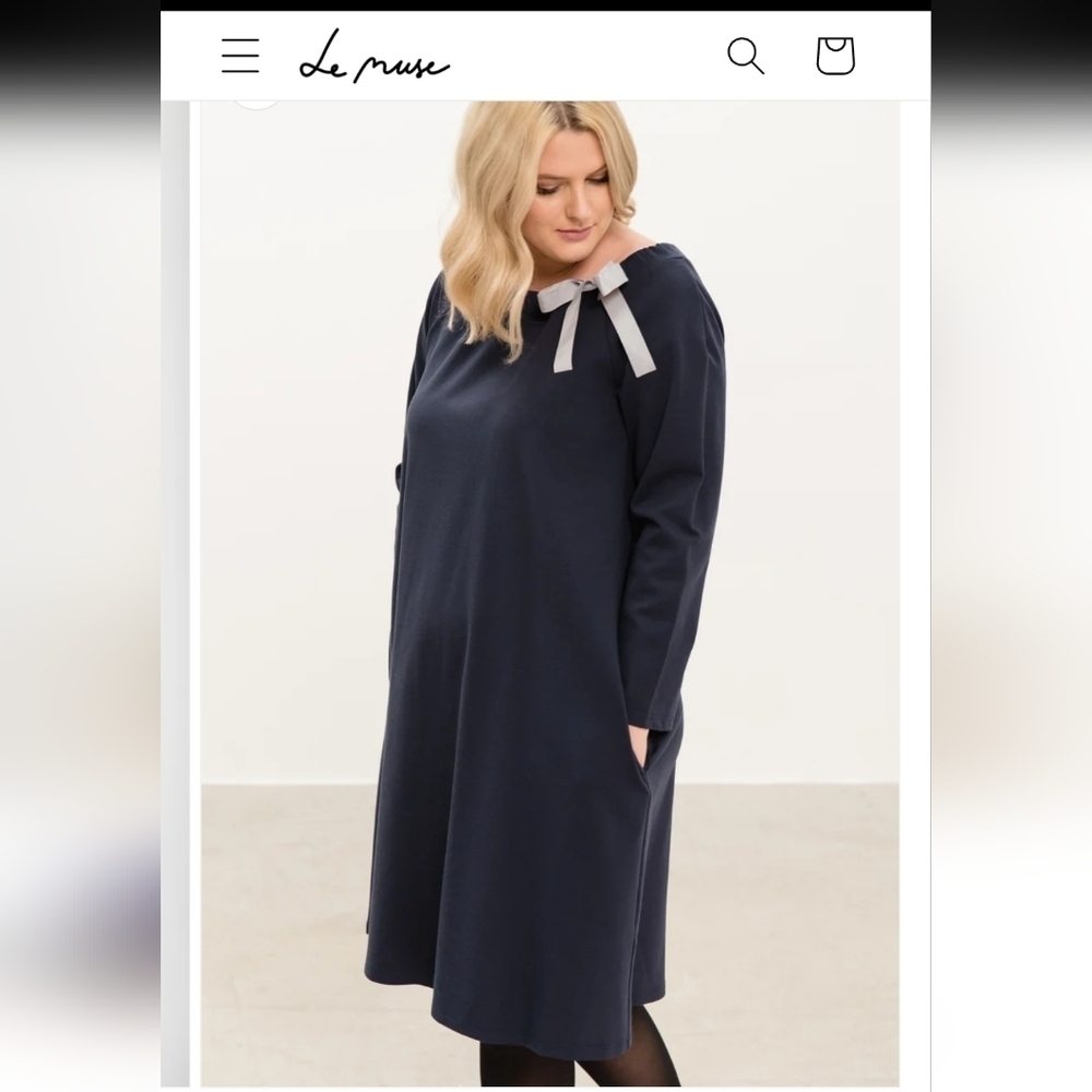 Le Muse French Navy Dress XXL